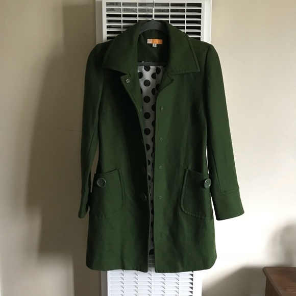 Anthropologie Jackets & Blazers - Anthropologie Tulle Green Wool Blend Coat